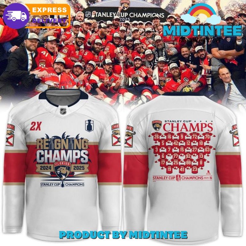 Florida Panthers 2025 Back-To-Back Champions Hockey Jersey