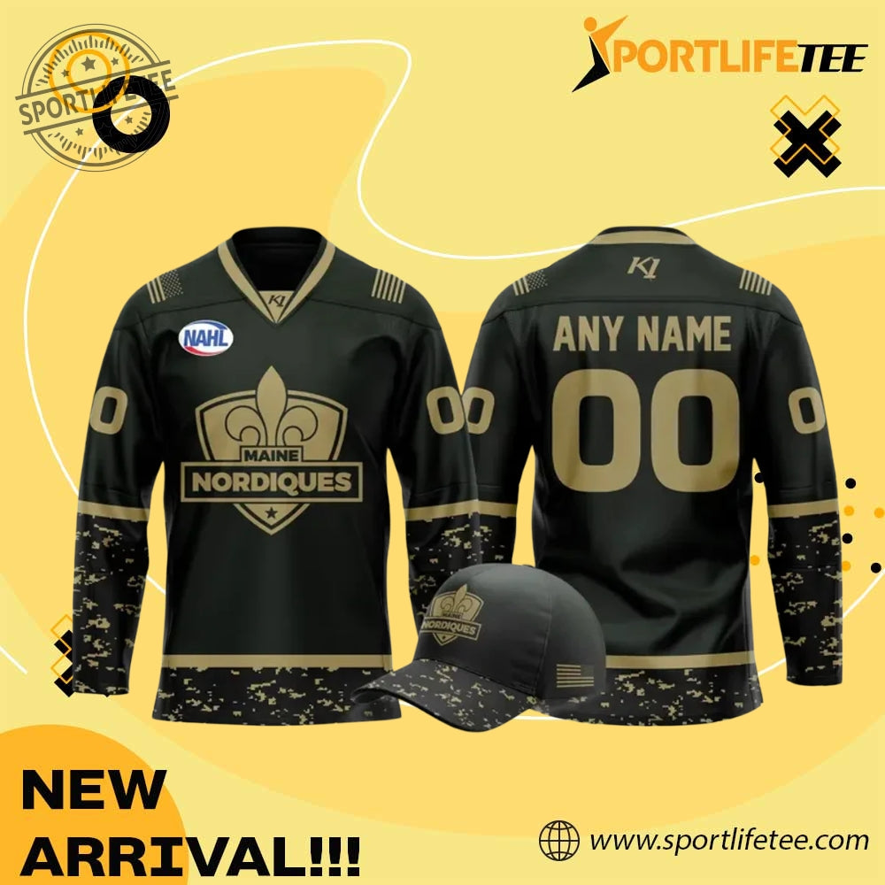 Maine Nordiques Military Appreciation Night 2025 Hockey Jersey