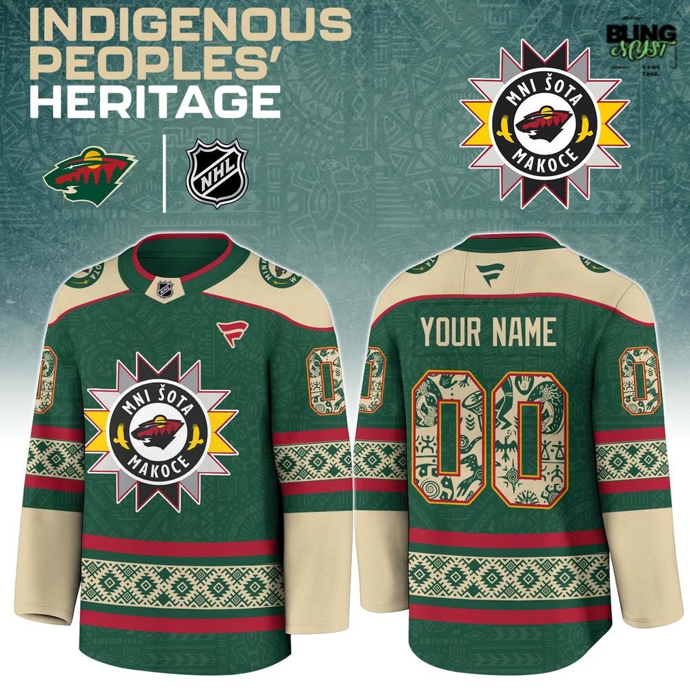 Minnesota Wild Indigenous People Heritage 2025 Hockey Jersey