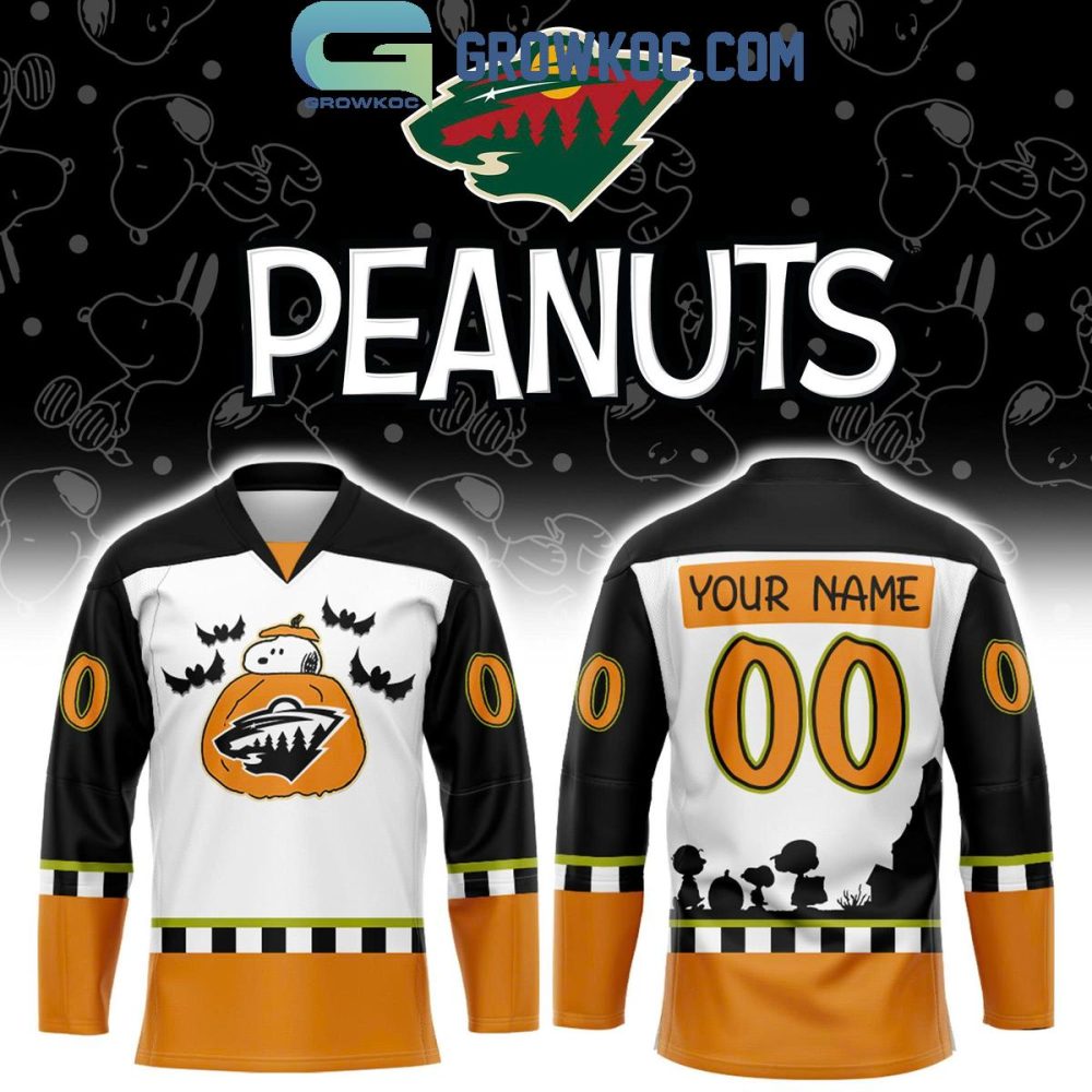 Minnesota Wild Snoopy Peanuts Halloween Hockey Jersey