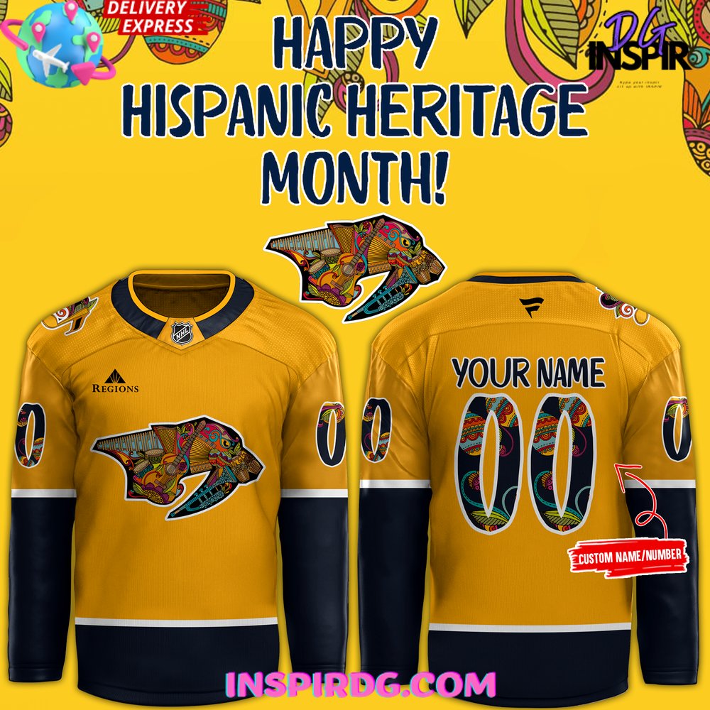 Nashville Predators X Hispanic Music Heritage Night 2024 Special Hockey Jersey