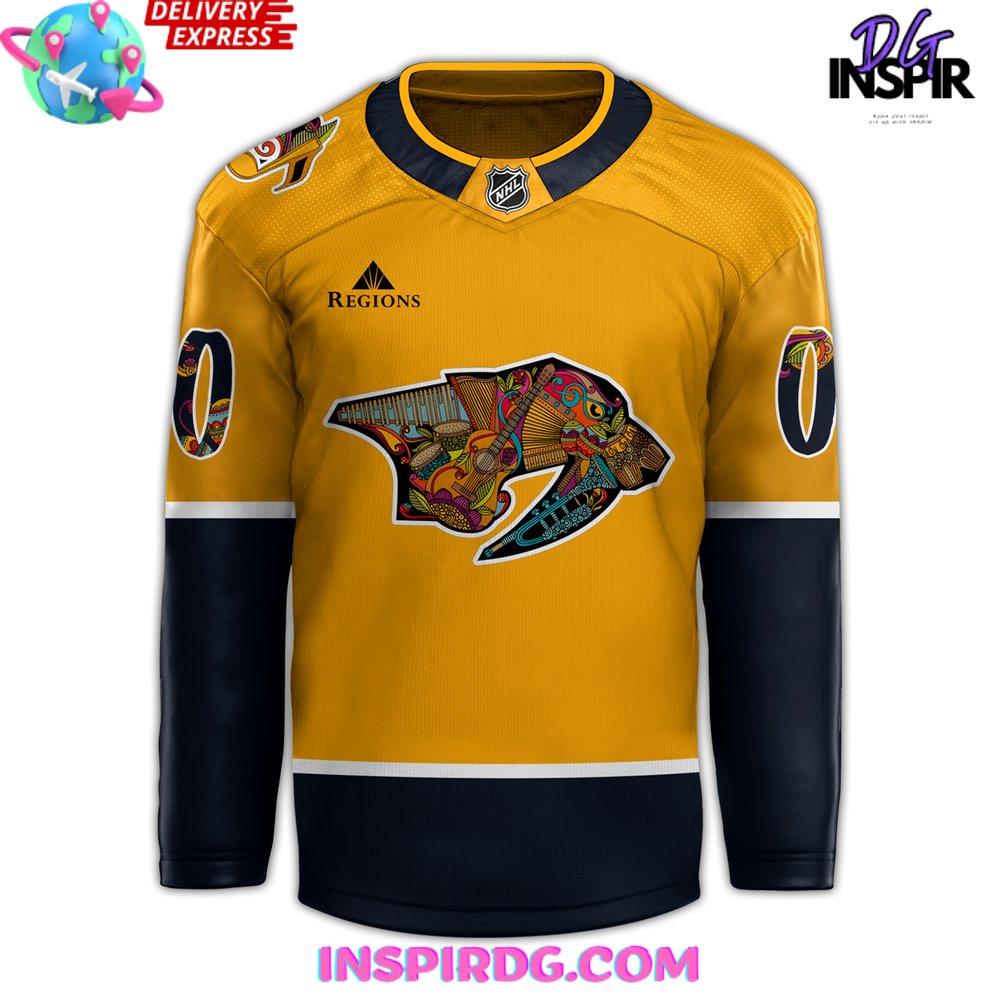 Nashville Predators X Hispanic Music Heritage Night 2024 Special Hockey Jersey