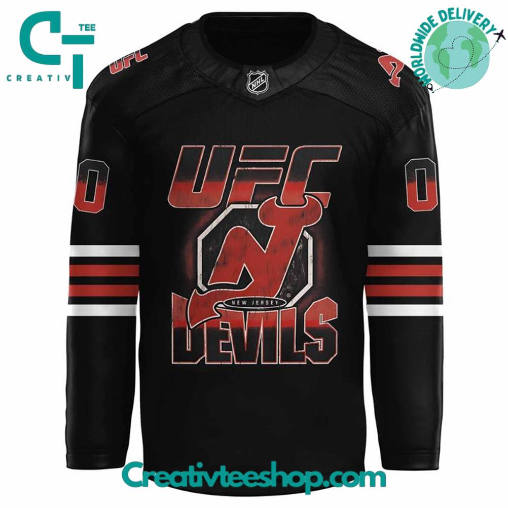 New Jersey Devils X Ufc 2025 Personalized Hockey Jersey