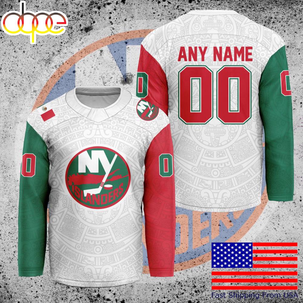 NHL New York Islanders Mexican Heritage Custom Hockey Jersey