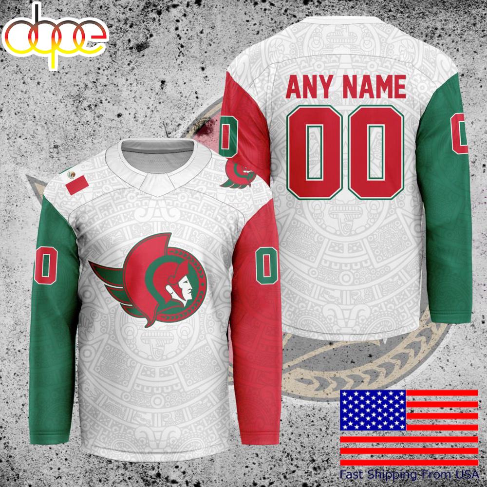 NHL Ottawa Senators Mexican Heritage Custom Hockey Jersey